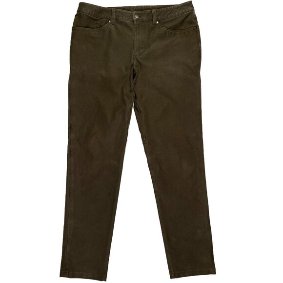 M5ABNS - Lululemon Slim Fit Utilitech 5-Pocket ABC Pant Dark Olive mens 34x30 - Picture 1 of 10